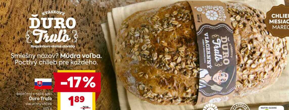 Duro Trulo viaczrnný chlieb 405g