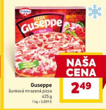 Dr. Oetker Guseppe šunková mrazená pizza 425 g