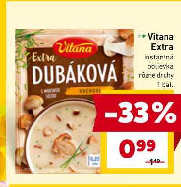 Vitana Extra instantná polievka rôzne druhy 1 bal. 