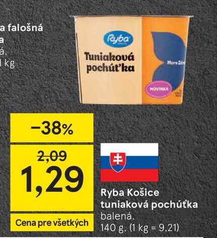 Ryba Košice tuniaková pochúťka balená 140 g