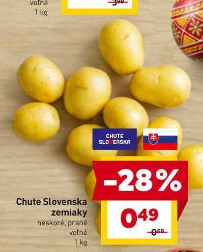 Chute Slovenska zemiaky neskoré, prané voľné 1 kg