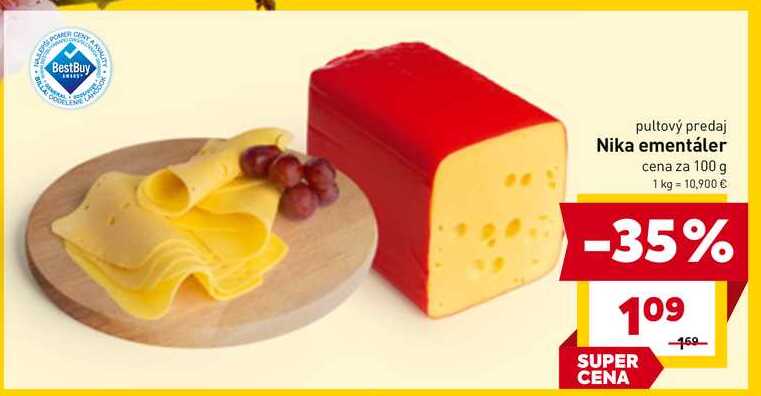 Nika ementáler cena za 100 g