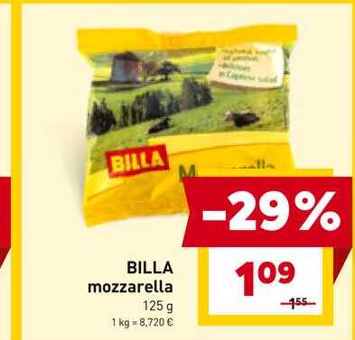 BILLA mozzarella 125 g