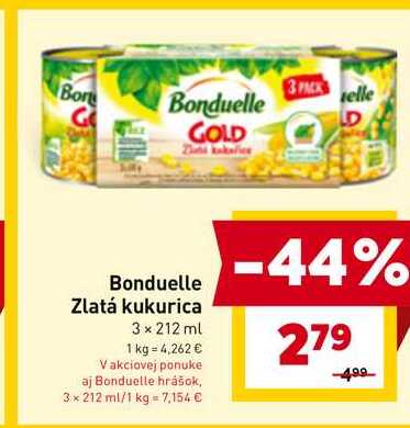 Bonduelle Zlatá kukurica 3 x 212 ml 
