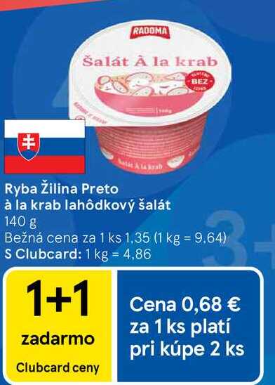 Ryba Žilina Preto à la krab lahôdkový šalát 140 g 