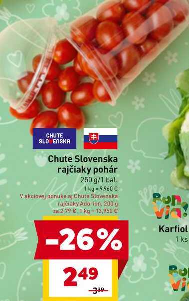 Chute Slovenska rajčiaky pohár 250 g/1 bal.