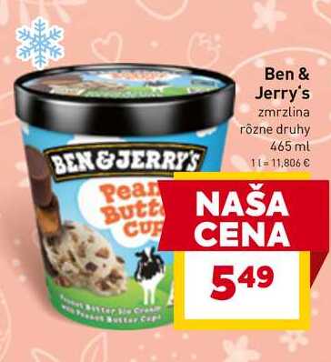 Ben & Jerry's zmrzlina rôzne druhy 465 ml 