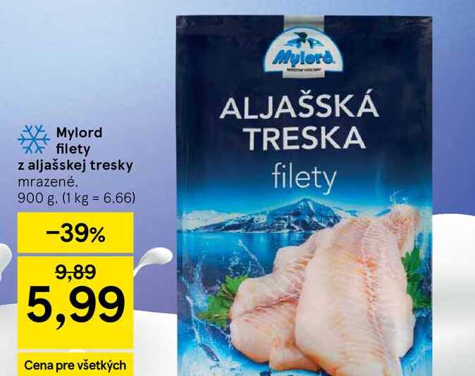 Mylord filety z aljašskej tresky mrazené 900 g