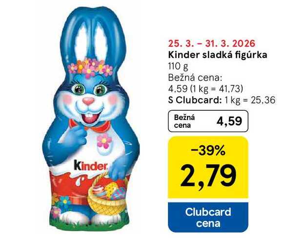 Kinder sladká figúrka 110 g