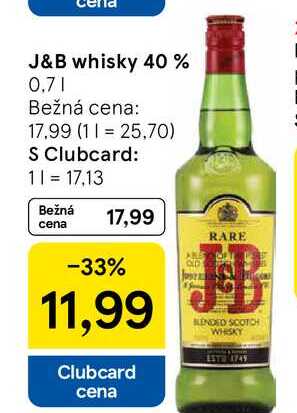 J&B whisky 40 % 0.7l
