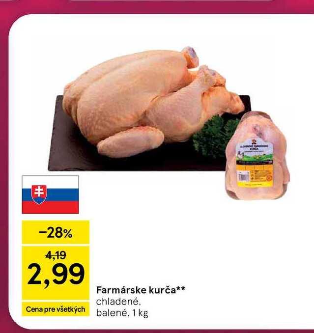 Farmárske kurča chladené, 1 kg 