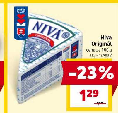 Niva Originál cena za 100 g