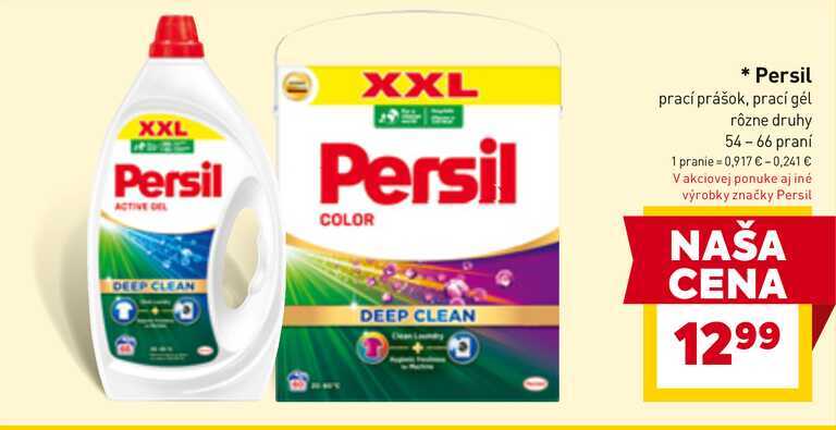 Persil prací prášok, prací gél rôzne druhy 54-66 praní