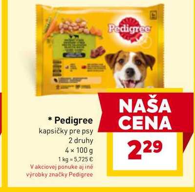 Pedigree kapsičky pre psy 4 x 100 g