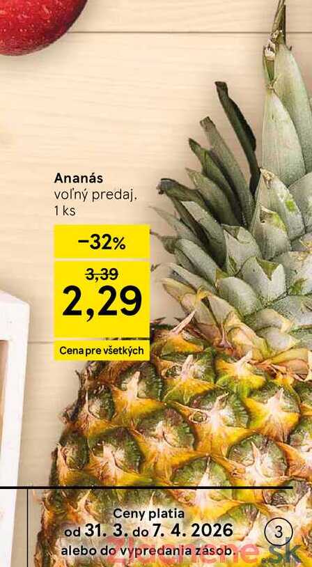 Ananás voľný predaj 1ks