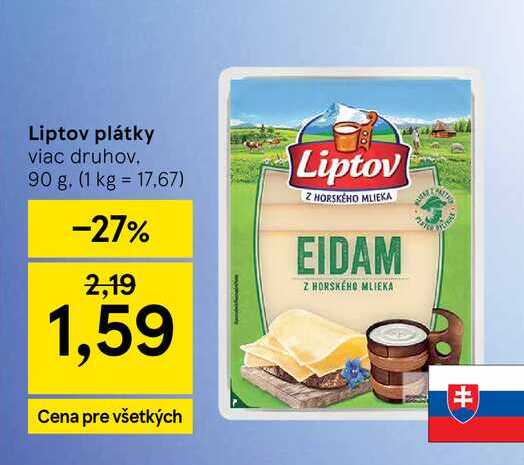 Liptov plátky viac druhov 90 g