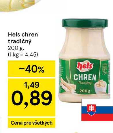 Hels chren tradičný 200 g