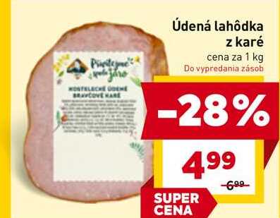 Údená lahôdka z karé cena za 1 kg