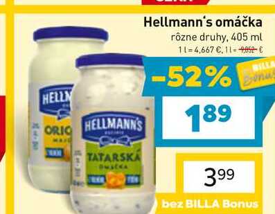 Hellmann's Tatárska omáčka 405 ml