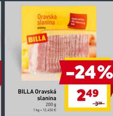 BILLA Oravská slanina 200 g