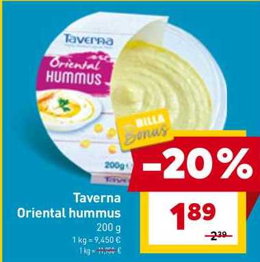 Taverna Oriental hummus 200 g 