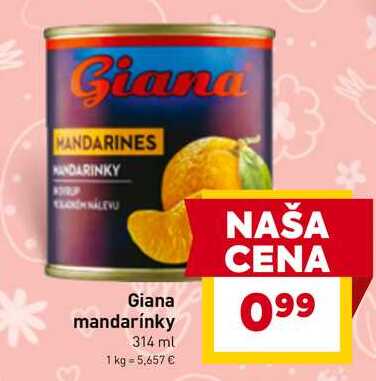 Giana mandarínky 314 ml 