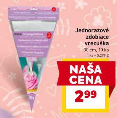 Jednorazové zdobiace vrecúška 30 cm, 10 ks