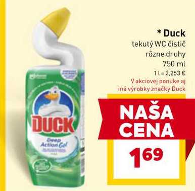 Duck tekutý WC čistič rôzne druhy 750 ml 
