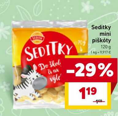 Seditky mini 70% piškóty 120 g