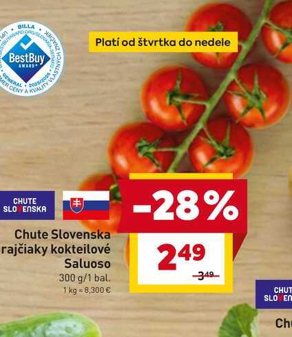 Chute Slovenska rajčiaky kokteilové Saluoso 300 g/1 bal. 