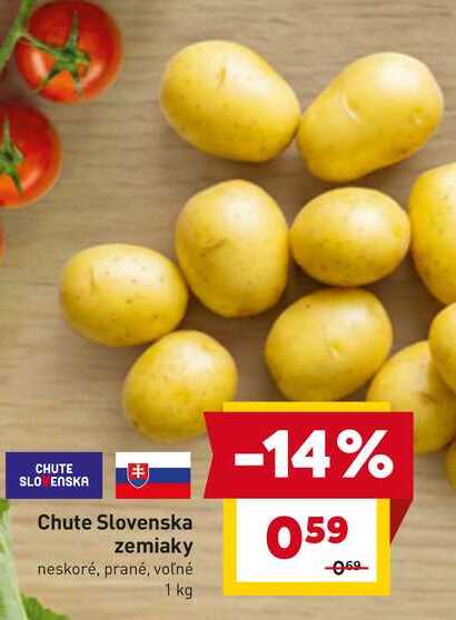 Chute Slovenska zemiaky neskoré, prané, voľné 1 kg