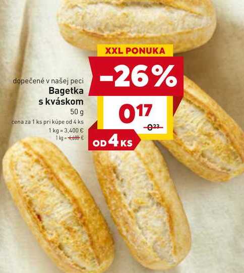 Bagetka s kváskom 50 g