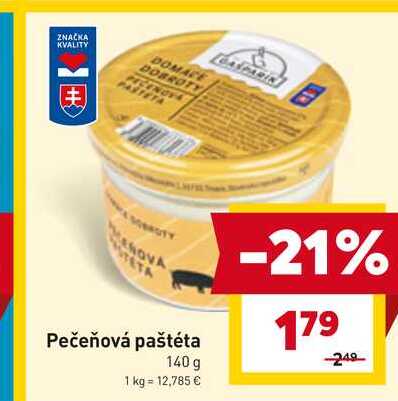Pečeňová paštéta 140g 