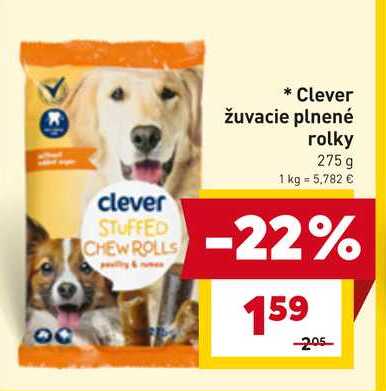  Clever žuvacie plnené rolky 275 g