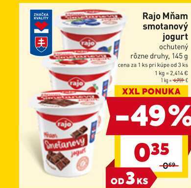 Rajo Mňam Smotanový jogurt 145 g