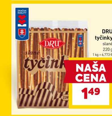DRU tyčinky slane 220 g