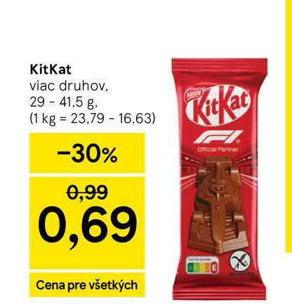 Kit Kat viac druhov, 29g