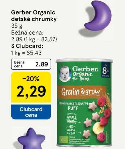 Gerber Organic detské chrumky 35 g