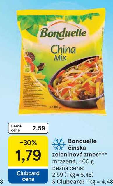 Bonduelle čínska zeleninová zmes mrazená, 400 g
