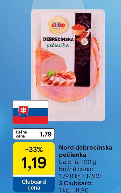 Nord debrecínska pečienka balená, 100 g
