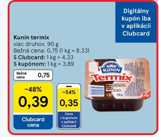 Kunín termix viac druhov, 90 g