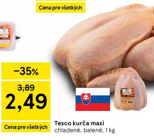 Kurča maxi chladené, balené, 1 kg