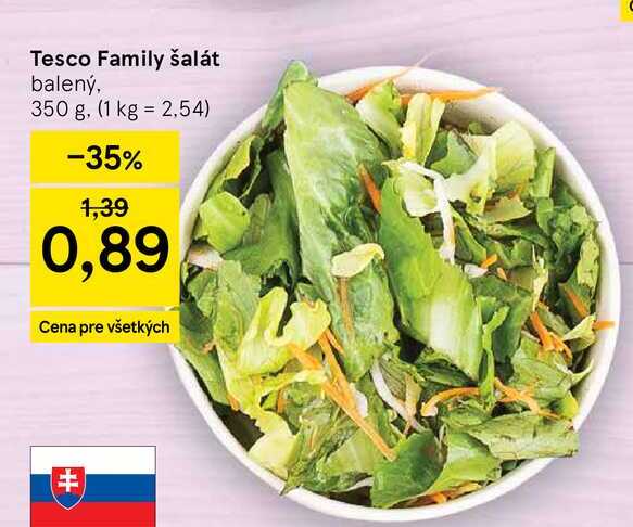 Tesco Family šalát balený, 350 g