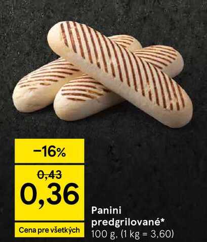 Panini predgrilované 100 g