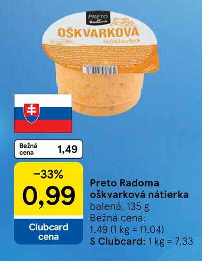 Preto Radoma oškvarková nátierka 135 g 