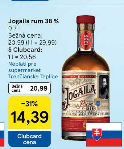 Jogaila rum 38% 0,7l