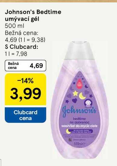 Johnson's Bedtime umývací gél 500 ml