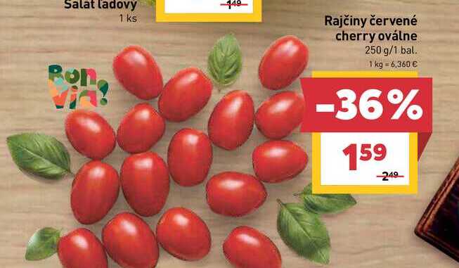 Rajčiny červené cherry oválne 250 g/1 bal. 
