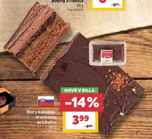 Rez s kakaovo- orechovou príchuťou 400 g