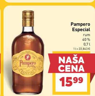Pampero Especial rum 40% 0,7l